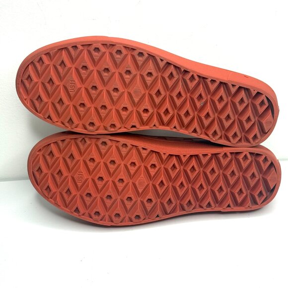 VANS Slip On Mule TRK Checkboard Print Casual Boat Shoes Sandals Mens 11 Orange - Picture 7 of 8